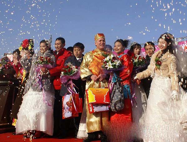 Wedding on Harbin Ice Festival Sun Island