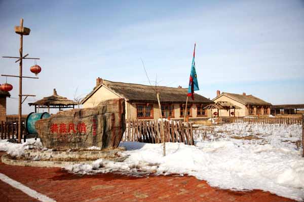 Winter scenery of Manchu village