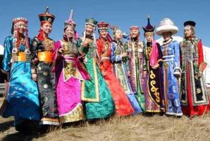Mongols People in Custome