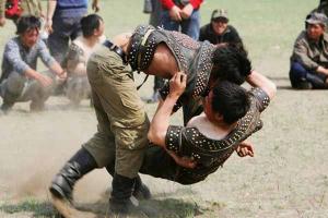 Mongols Wrestling